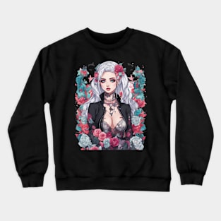 Darkness Within Life Emo Goth Anime Girl Crewneck Sweatshirt